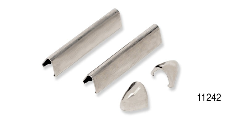 11242 - Danchuk 1955-1957 Chevy Stainless Sunvisor Trim Set