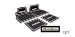 Load image into Gallery viewer, 1317 - Danchuk 1955-1957 Chevy Custom Carpet Floor Mats, Black with Bel Air Logo