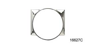 16627c - Danchuk 1955-1957 Steel Fan Shroud, Chrome Plated, V8 Using V8 Core Support and 11236 Conversion Brackets