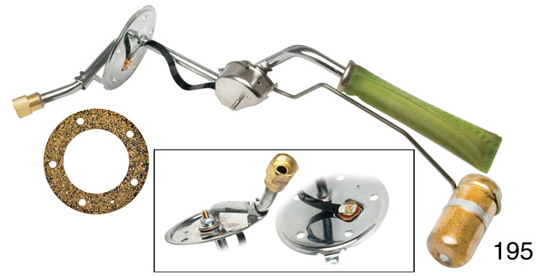 195 - 1955-1957 Chevy Gas Tank Sending Unit, All exc. Wagon, Nomad, Sedan Delivery, 5 16_ (Best)