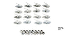 Load image into Gallery viewer, 274 - Danchuk 1956 Chevy Moulding Clip Set, 150 & 210 Door