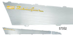 Load image into Gallery viewer, 573s2 - Danchuk 1957 Chevy Bel Air Aluminum Side Panel Inserts, with Forged Emblems, 4-Door Sedan, Wagon, Pair (OS)