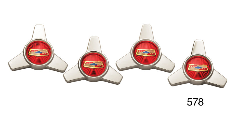 578 - Danchuk 1957-1958 Chevy Wheel Spinner Assembly Set (Best)