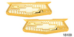 Load image into Gallery viewer, v365 - Danchuk 1955-1957 Chevy Bel Air Gold Crest Emblems, Pair, (Good)