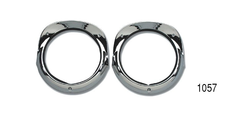 1057 - Danchuk 1956 Chevy Headlight Bezels with Gaskets and Hardware (Best)