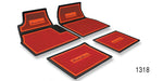 Load image into Gallery viewer, 1318 - Danchuk 1955-1957 Chevy Custom Carpet Floor Mats, Red with Bel Air Logo
