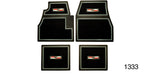 Load image into Gallery viewer, 1333 - Danchuk 1955-1957 Chevy Custom Carpet Floor Mats, Black with Crest Logo
