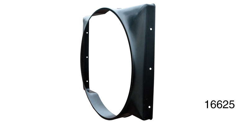 16625 - Danchuk 1955-1957 Steel Fan Shroud, Black Powder Coated, V8 Using 6-Cylinder Core Support