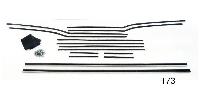 173 - Danchuk 1956-1957 Chevy Window Fur Channel Weatherstrip Kit, 4-Door Hardtop (Best) (OS)