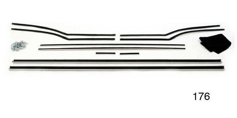176 - Danchuk 1955-1957 Chevy Window Fur Channel Weatherstrip Kit, Convertible (Best) (OS)