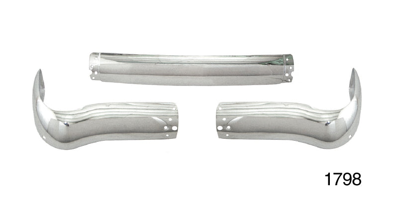 1798 - CLR - 1955 Chevy 3-Piece Rear Bumper, Hardtop, Sedan & Convertible (OS)