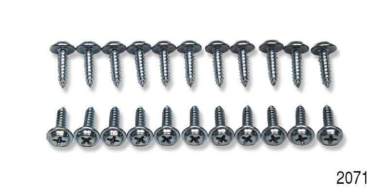 2071 - Danchuk 1955-1957 Chevy Screw Set for Flipper and Rear Window Fur Channel, Hardtop