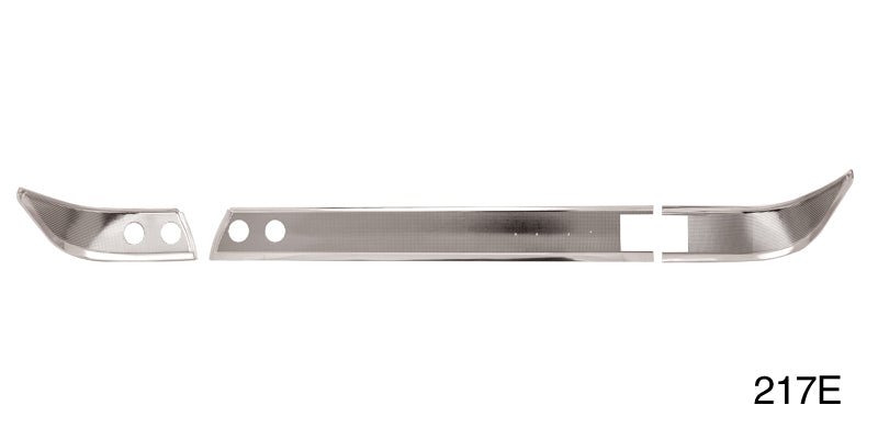 217E - Danchuk 1957 Chevy Dash Trim Set, Bel Air, Radio Delete without Emblem