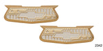 Load image into Gallery viewer, 2342 - Danchuk 1957 Chevy Forged Bel Air Crest Emblems, Show Quality. Pair
