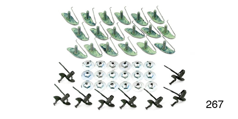 267 - Danchuk 1957 Chevy Moulding Clip Set, 150 Long Quarter Panel