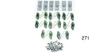 Load image into Gallery viewer, 271 - CLR - Danchuk 1956 Chevy Moulding Clip Set, Bel Air Long Quarter Panel

