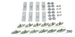Load image into Gallery viewer, 280 -Danchuk 1955 Chevy Moulding Clip Set, Bel Air exc. Nomad, Long Quarter Panel
