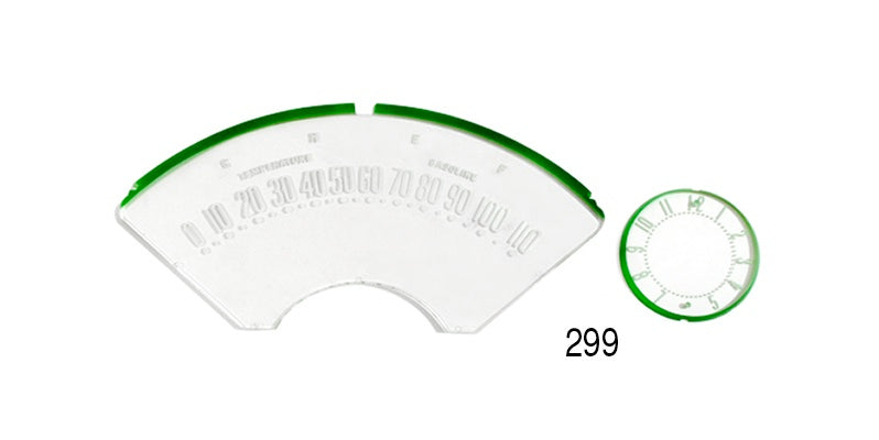 299 - Danchuk 1955-1956 Chevy Dash Lens Set, Standard Transmission