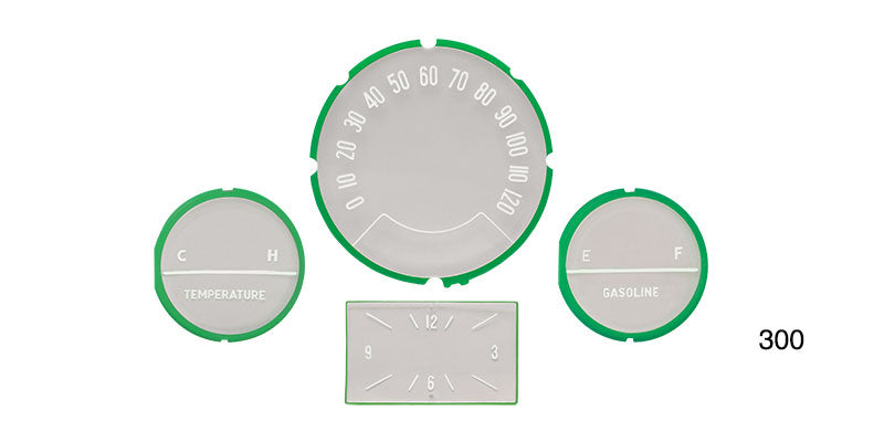 300 - Danchuk 1957 Chevy Dash Lens Set