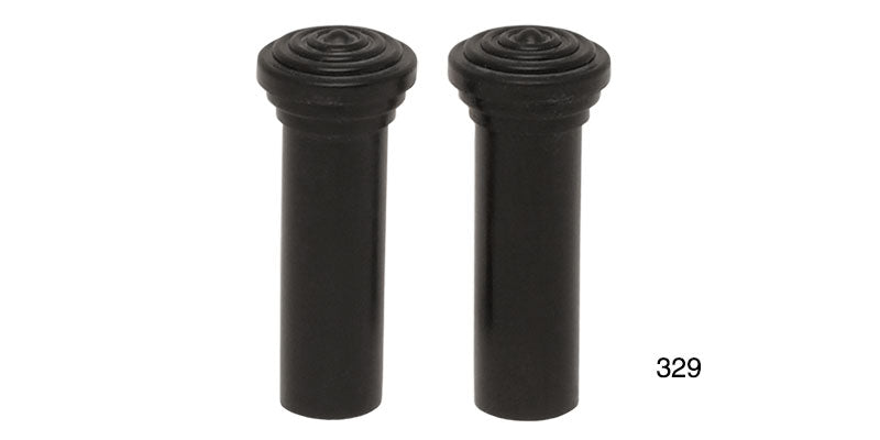 329 - 1955-1957 Chevy Door Lock Knobs, Black, Pair