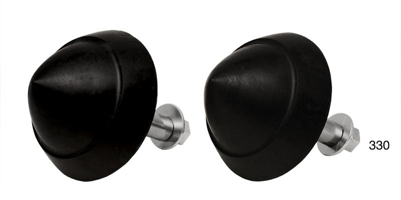 330 - Danchuk 1957 Chevy Rubber Accessory Bumper Bullets, Pair (Best)