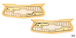 Load image into Gallery viewer, 365 - Danchuk 1955-1957 Chevy Bel Air Gold Crest Emblems, Pair (Best)
