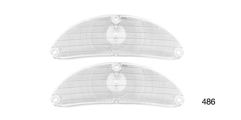 486 - Danchuk 1955 Chevy Clear Parklight Lenses, _Guide_, Pair