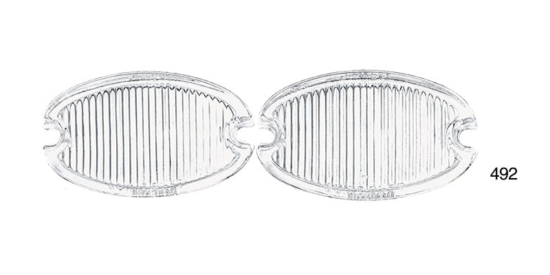 492 - Danchuk 1957 Chevy Glass Back-Up Light Lenses, _Guide_, Pair