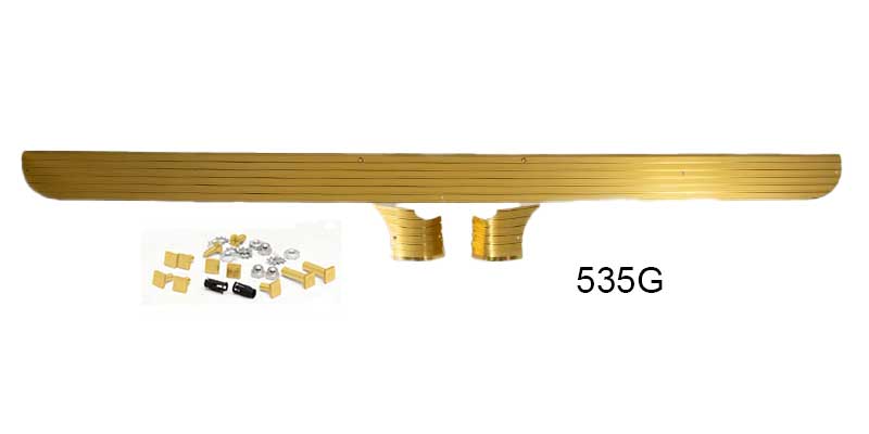 535G - Danchuk 1957 Chevy Custom Gold Anodized Accessory Rear Deck Moulding Trim Kit (OS)