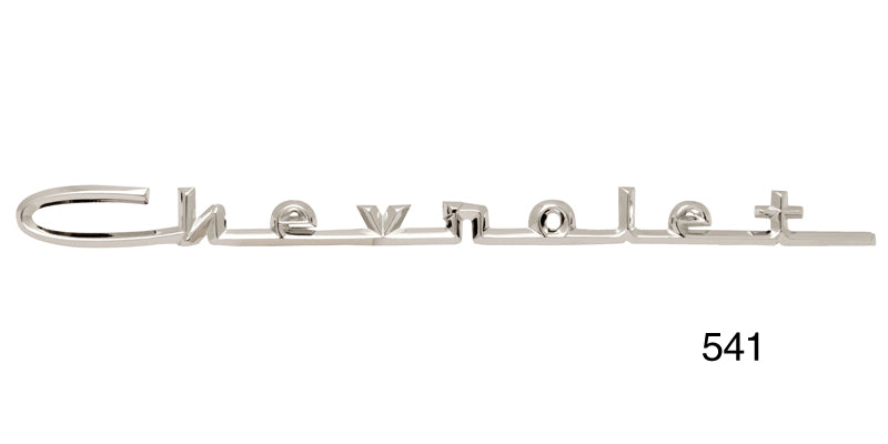 541a - Danchuk 1957 Chevy Chrome_Chevrolet_ Script, 210 & 150 V8, 13_ (Best)