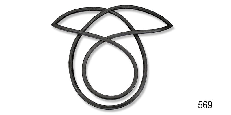 569 - Danchuk 1955-1957 Chevy Rear Window Weatherstrip Seal, 2-Door Hardtop