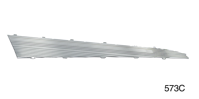 573c - Danchuk 1957 Chevy Bel Air Aluminum Side Panel Insert, No Holes, No Emblems, All 2-Door, Pair (OS)