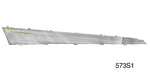 Load image into Gallery viewer, 573s1 - Danchuk 1957 Chevy Bel Air Aluminum Side Panel Inserts, with Forged Emblems, 4-Door Hardtop, Pair (OS)
