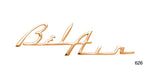 Load image into Gallery viewer, 626 - Danchuk 1955-1956 Chevy _Bel Air_ Gold Dash Script (Best)
