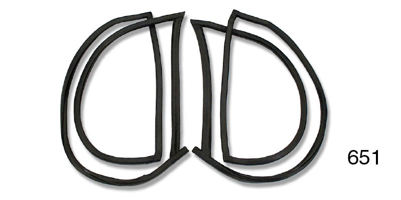 651 - Danchuk 1955-1957 Chevy Rear Quarter Glass Weatherstrip Seal, Nomad
