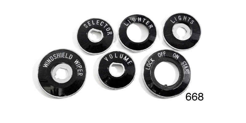 668 - Danchuk 1955-1956 Chevy Dash Bezel Set, Bel Air with Chrome Plates