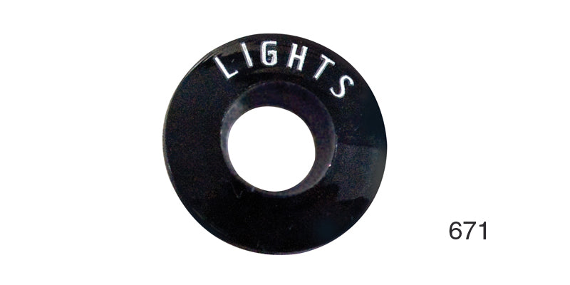 671 - Danchuk 1957 Chevy Lights Dash Bezel, Plastic