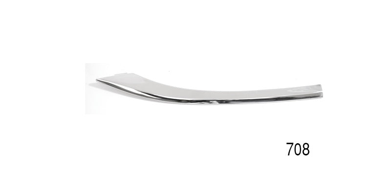 708 - 1957 Chevy Bel Air & 210 Side Moulding, Upper Quarter Curved Piece, Passenger Side, All 2-Door Models