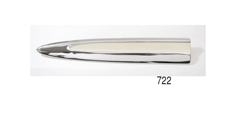 722 - Danchuk 1955 Chevy Bel Air Side Moulding, Door Point, Passenger Side, 2-Door Hardtop & Convertible (Best)