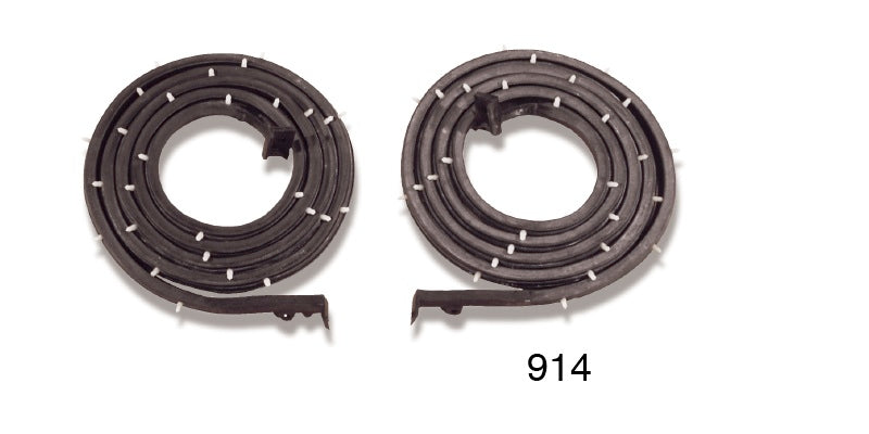 914 - Danchuk 1955-1957 Chevy Door Weatherstrip Seals with Molded Ends, 2-Door Hardtop & Convertible (Best)