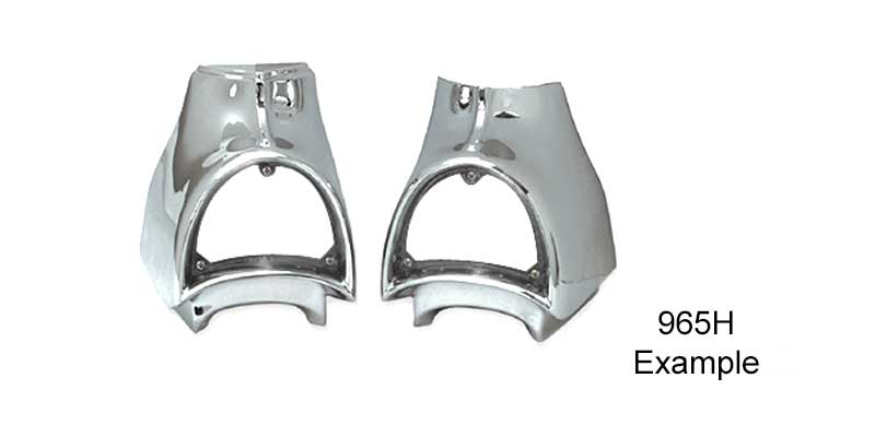 965H - Danchuk 1957 Chevy Taillight Housing ONLY, Pair (Best)
