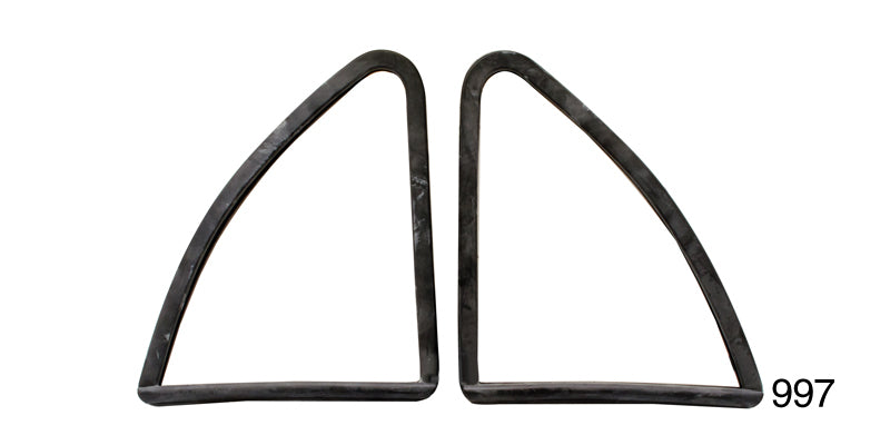 997 - Danchuk 1955-1957 Chevy Rear Stationary Quarter Glass Weatherstrip Seals, 4-Door Sedan