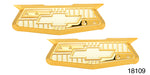 Load image into Gallery viewer, v365 - Danchuk 1955-1957 Chevy Bel Air Gold Crest Emblems, Pair, (Good)
